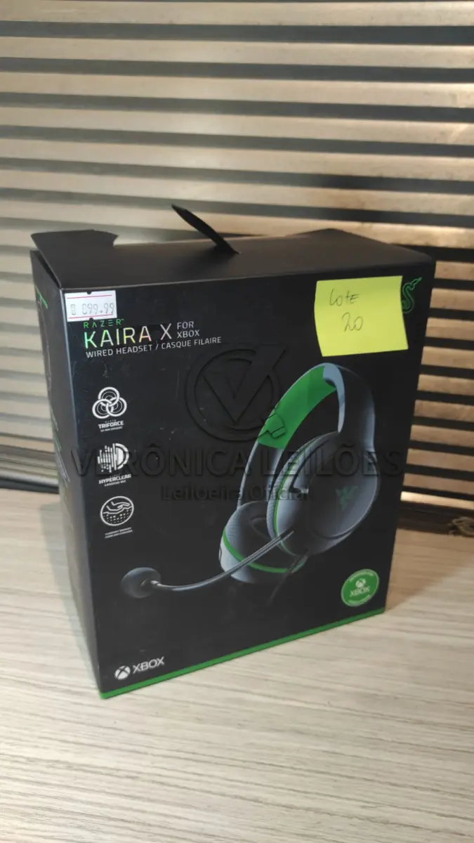 LOTE 019 - Fone de ouvido/Headset Razer Kaira X com fio - Preto