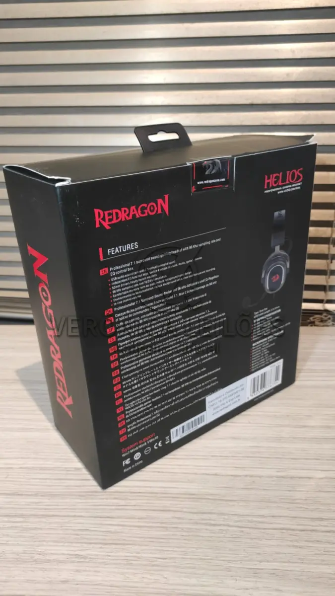 LOTE 047 - Fone de ouvido/Headset Gamer USB Redragon Helios H710