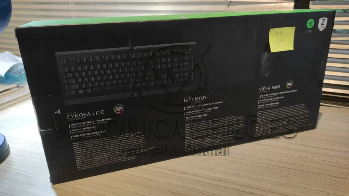 LOTE 044 - Kits teclado e mouse Razer Level Up Bundle Cynosa Lite