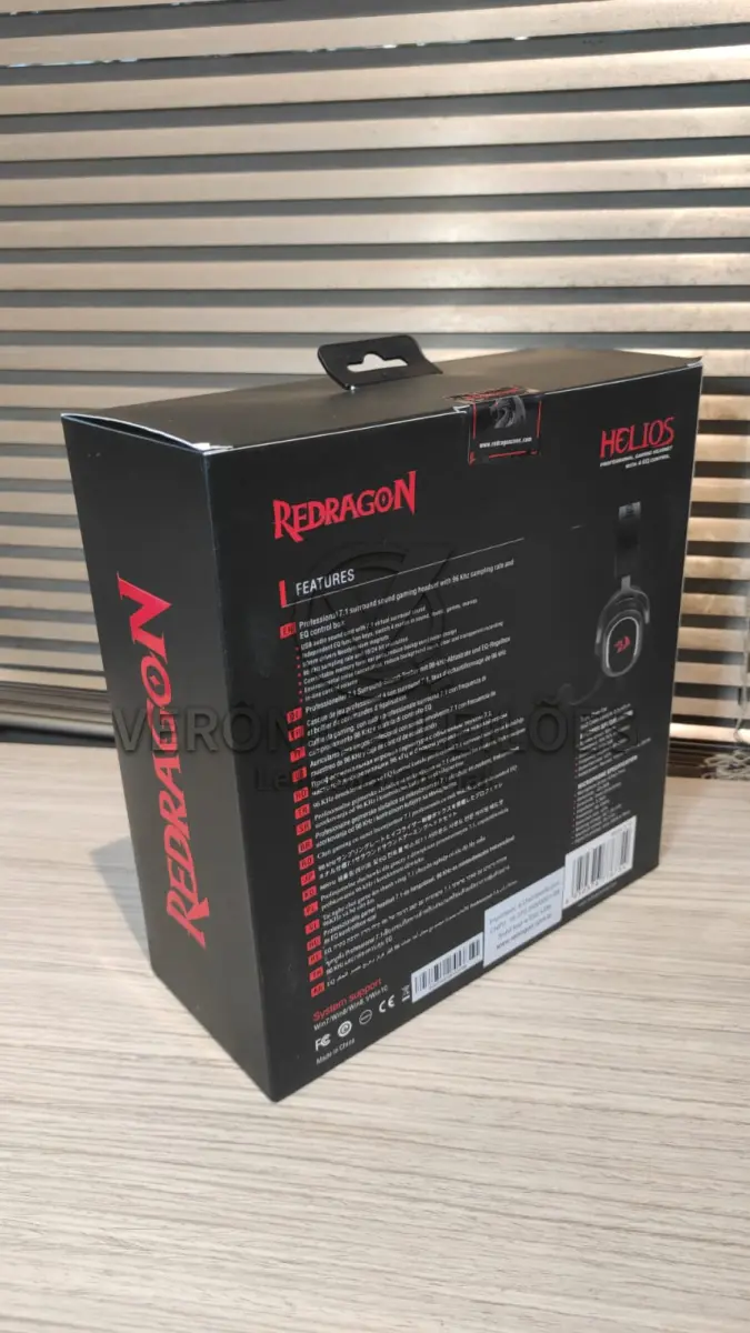 LOTE 048 - Fone de ouvido/Headset Gamer USB Redragon Helios H710
