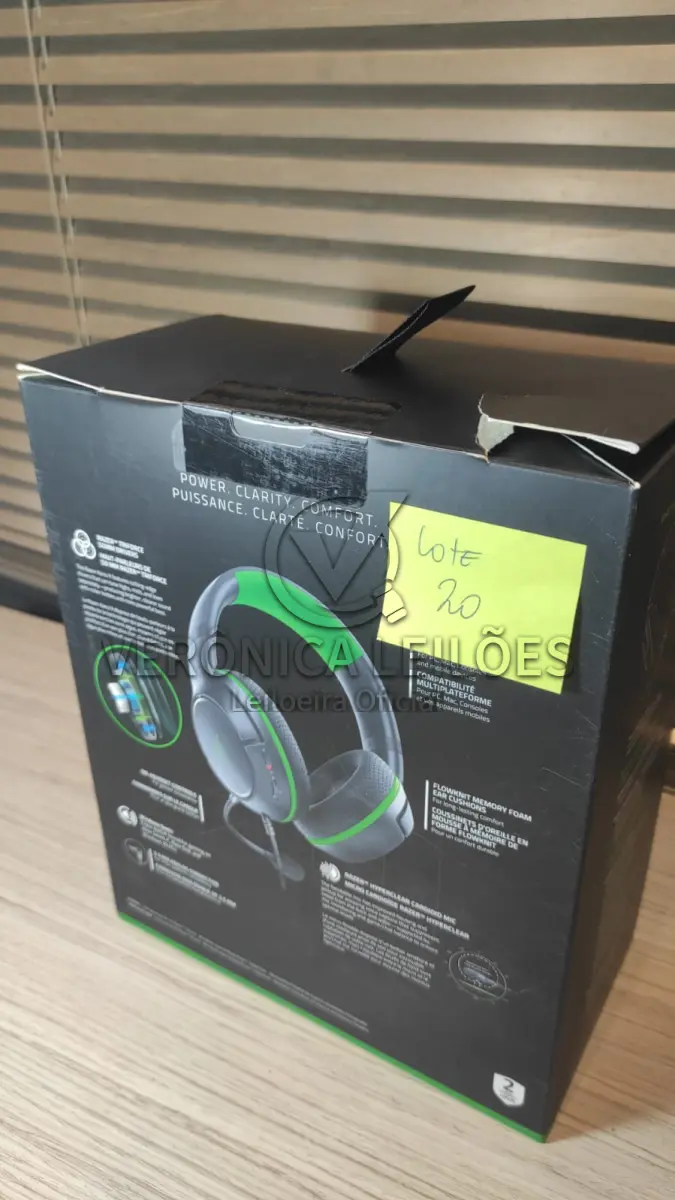 LOTE 019 - Fone de ouvido/Headset Razer Kaira X com fio - Preto