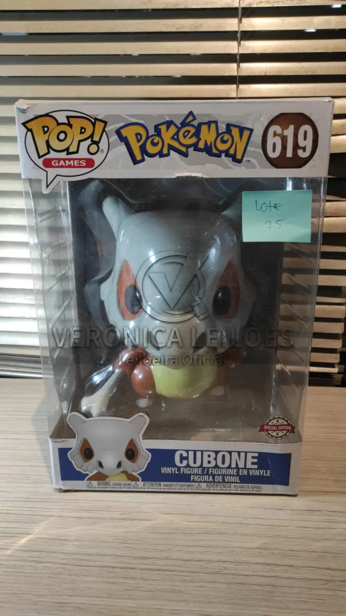 LOTE 075 - Funko Pop 619 - Pokemon Cubone - Grande