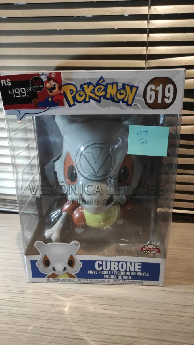 LOTE 076 - Funko Pop 619 - Pokemon Cubone - Grande