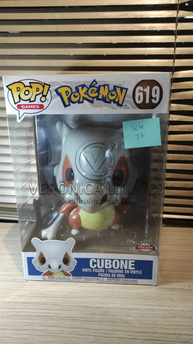 LOTE 077 - Funko Pop 619 - Pokemon Cubone - Grande