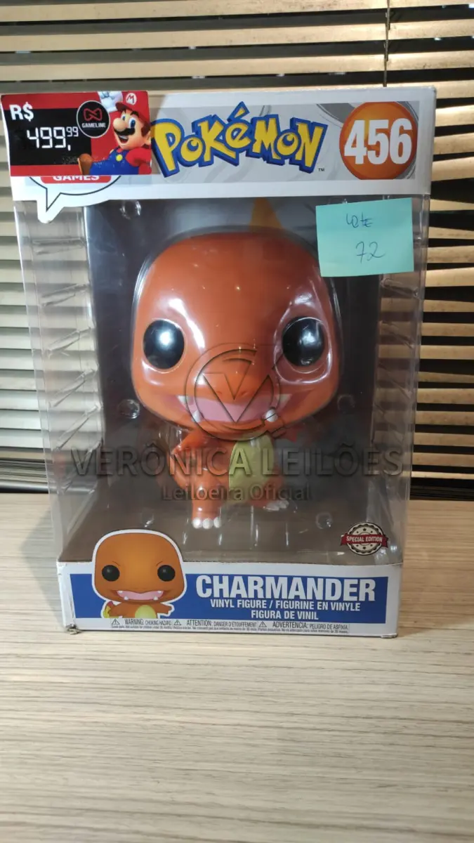 LOTE 072 - Funko Pop! Pokemon - Charmander - Cod 456 - Grande