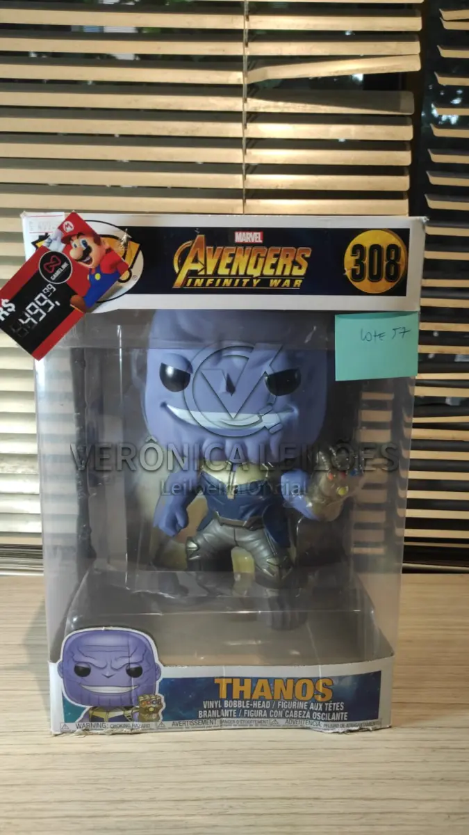 LOTE 057 - Funko Pop! Av. infinity wars - Thanos - 308- Grande