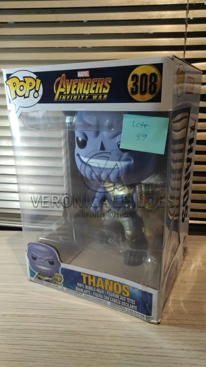 LOTE 059 - Funko Pop! Av. infinity wars - Thanos - 308- Grande
