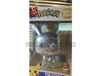 LOTE 053 - Funko Pop! Pokemon - Pikachu prateado - Código 353 Grande